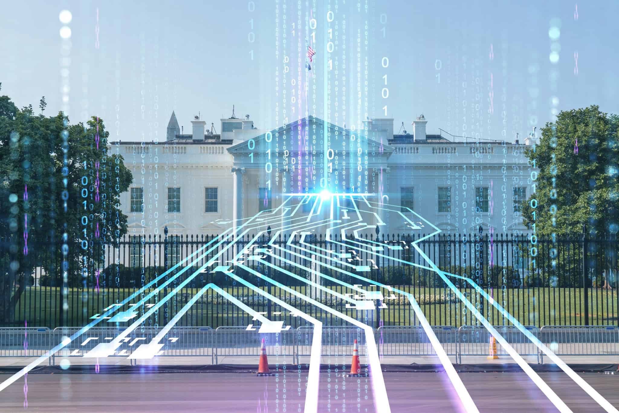 Casa Branca com conceito de IA