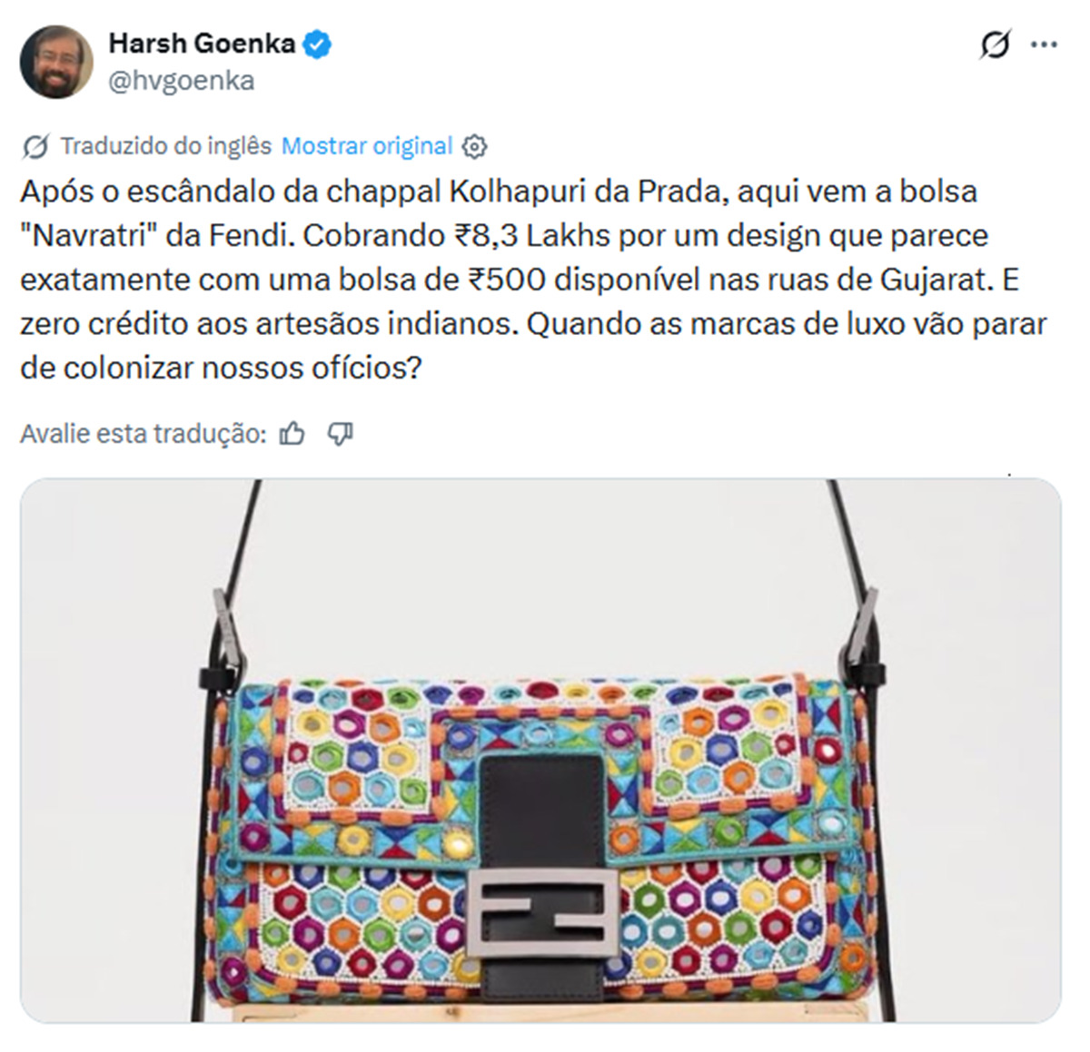 Nova Baguette da Fendi reacende debate sobre apropriação cultural na moda