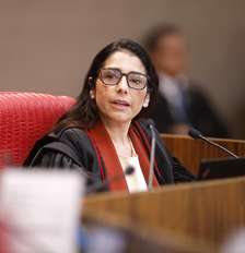 Estela Aranha, ministra do TSE, durante sessão no Tribunal Foto: Alejandro Zambrana/Secom/TSE