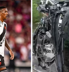 Robert Renan sofre acidente de carro no Rio Foto: Reprodução/Instagram/robertrenan03 | Divulgação/Vasco