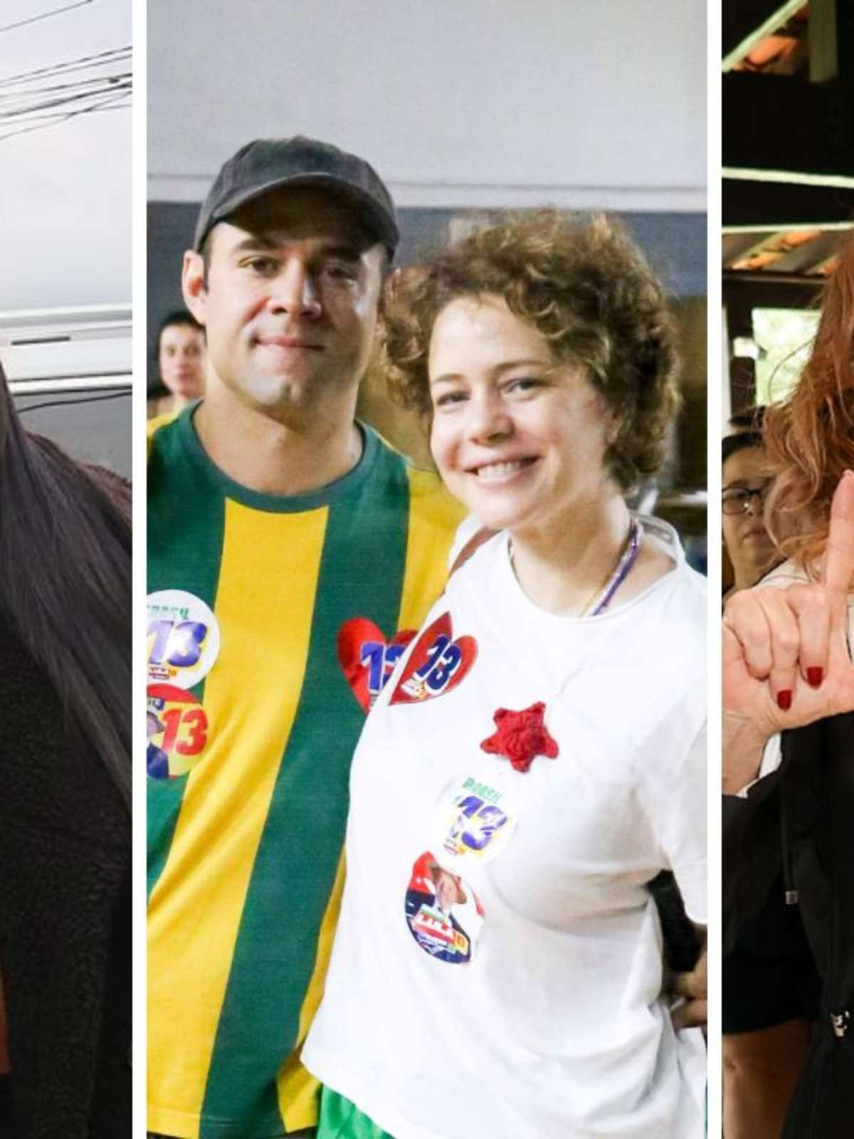 De camisa do Brasil e fazendo o 'L', famosos votam no 2º das Eleições 2026; veja fotos